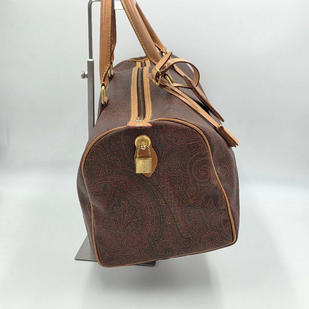 【超美品】ETRO ペイズリー柄 レザーボストンバッグ　希少