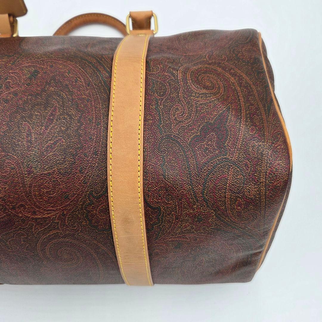【超美品】ETRO ペイズリー柄 レザーボストンバッグ　希少