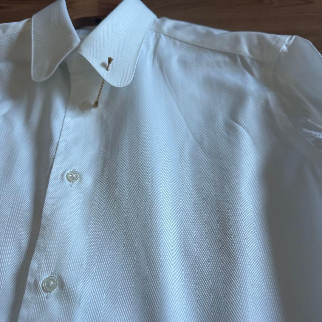 【定価16,500円】ヘリンボーン織 GIZA88 ピンホールシャツ（7540）