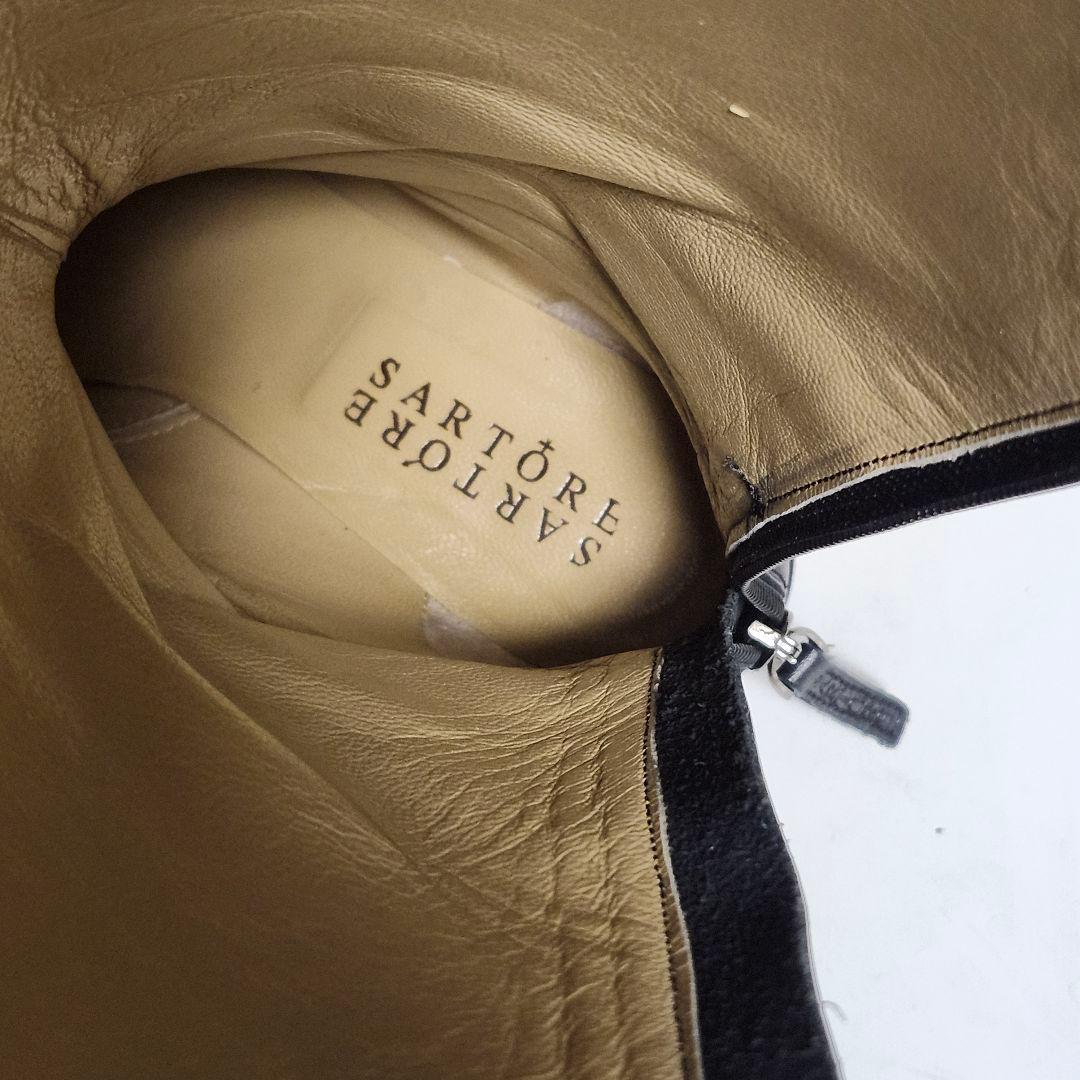 美品 サルトル バックジップ ジョッキーブーツ 36 ブラック