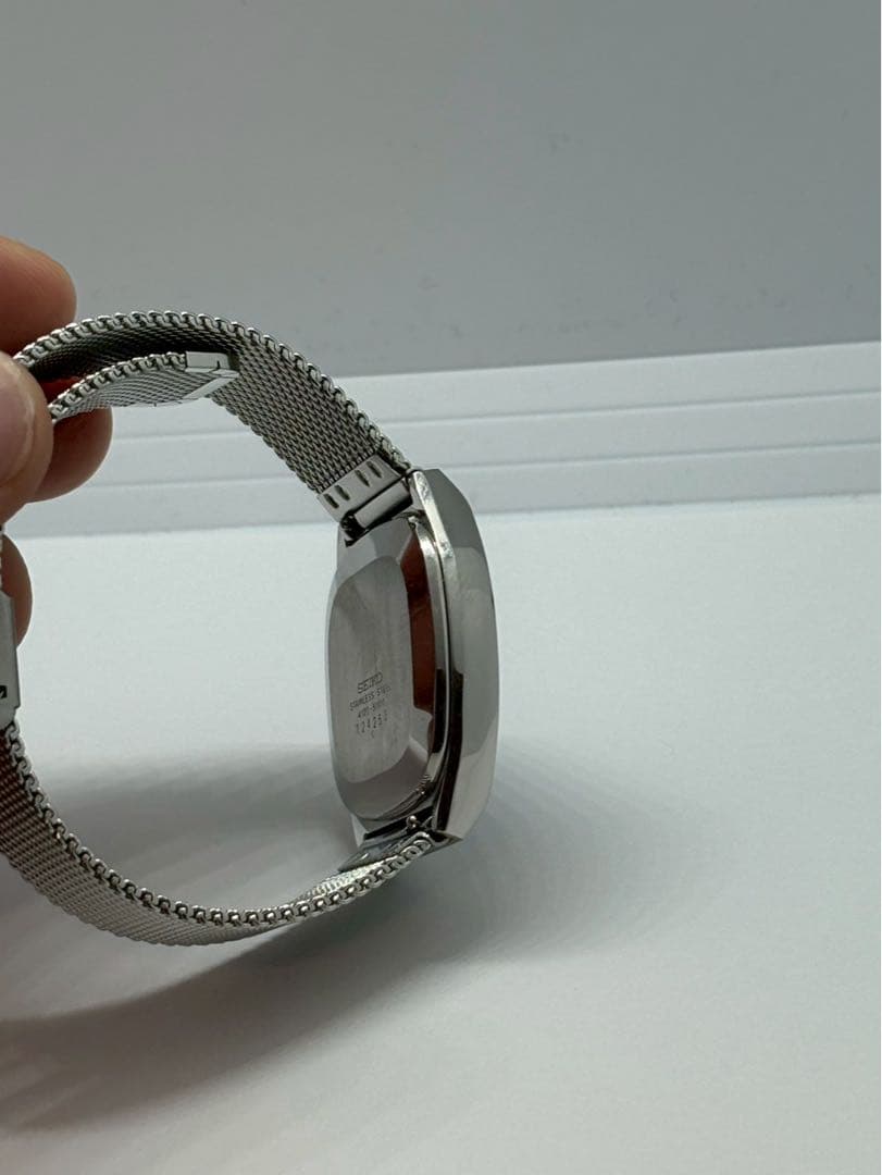 SEIKO セイコー emblem メンズ 腕時計 スクエア　ブルー文字盤