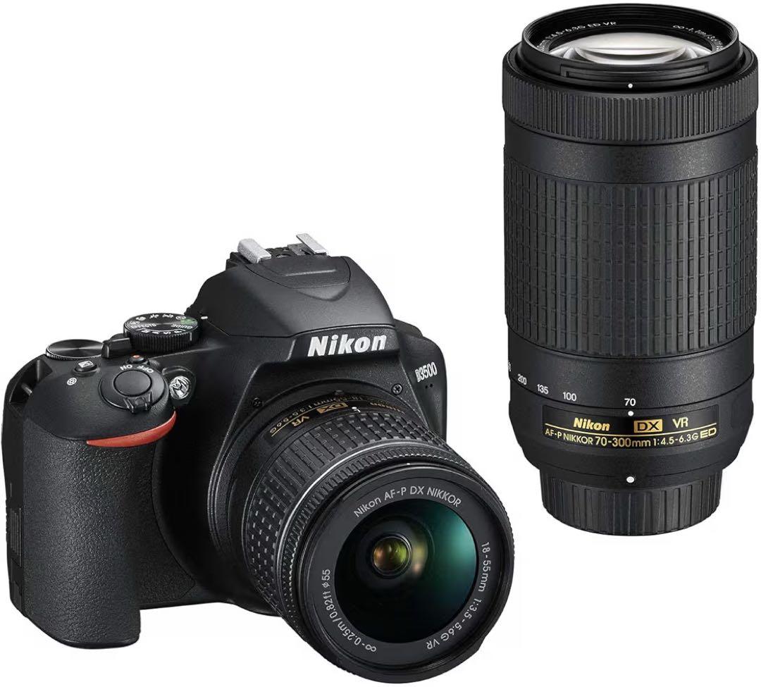 Nikon D3500 デジタル一眼レフカメラ ダブルズームキット、収納ケース付