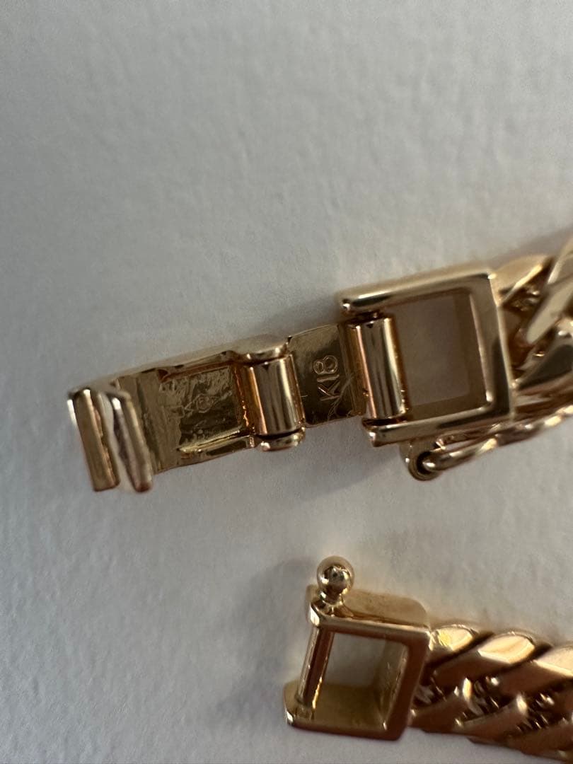 K18 6面ｗ　21.3g ブレスレット 20cm 美品