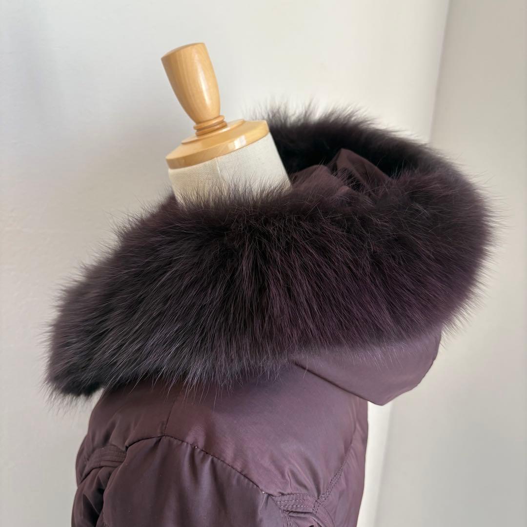 極美品 ルイルエブティック ダウンコート L 紫 ロング