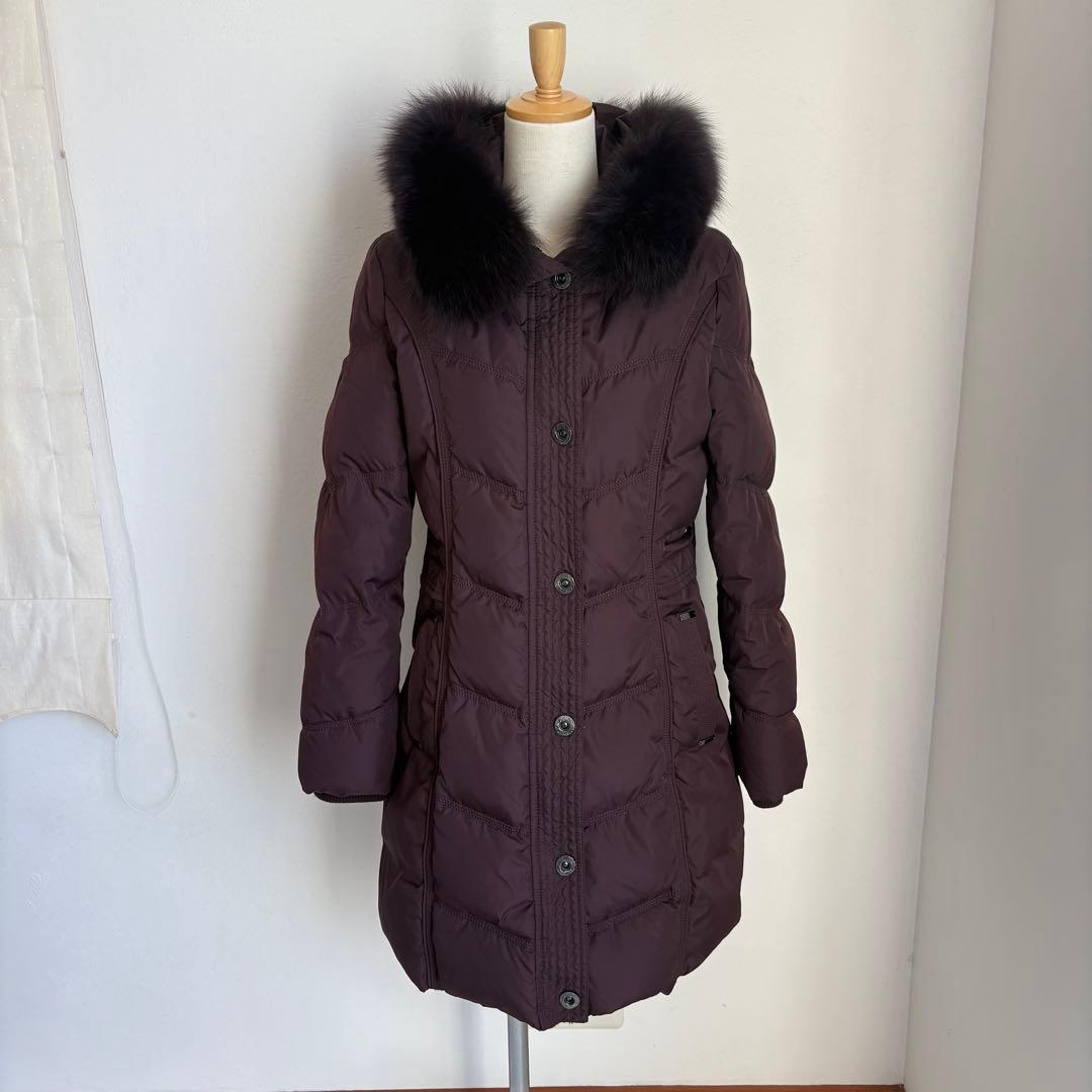 極美品 ルイルエブティック ダウンコート L 紫 ロング