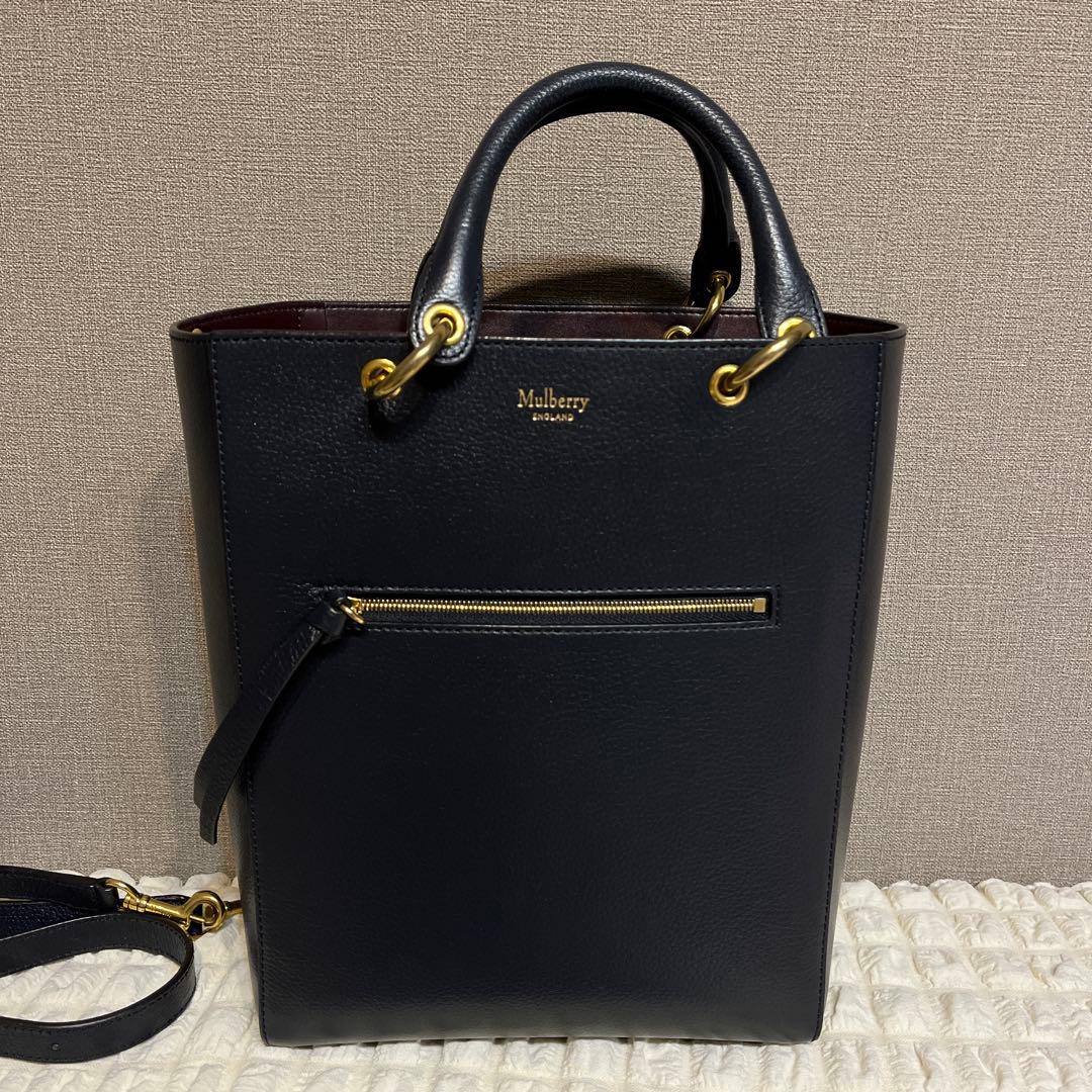 m様Mulberry ネイビー トートバッグ