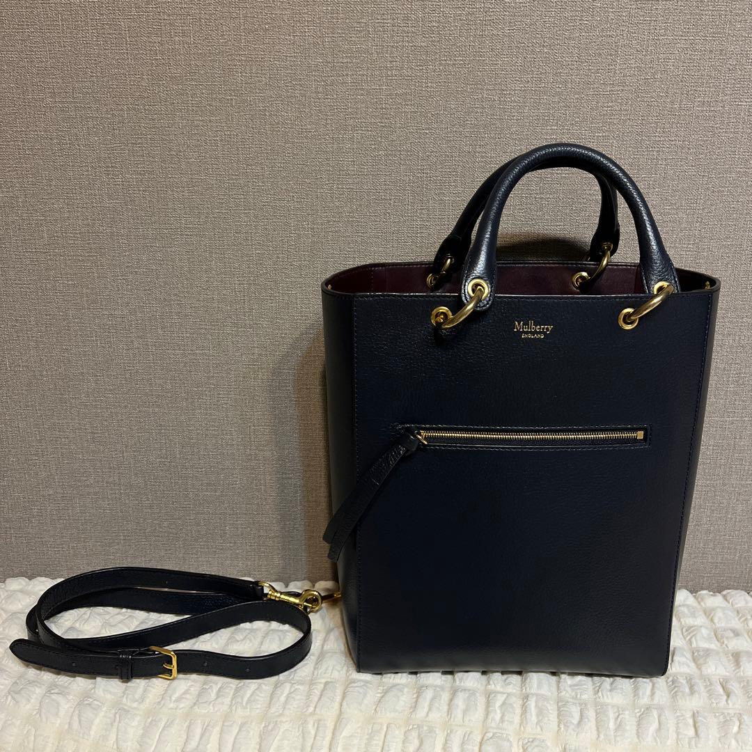 m様Mulberry ネイビー トートバッグ