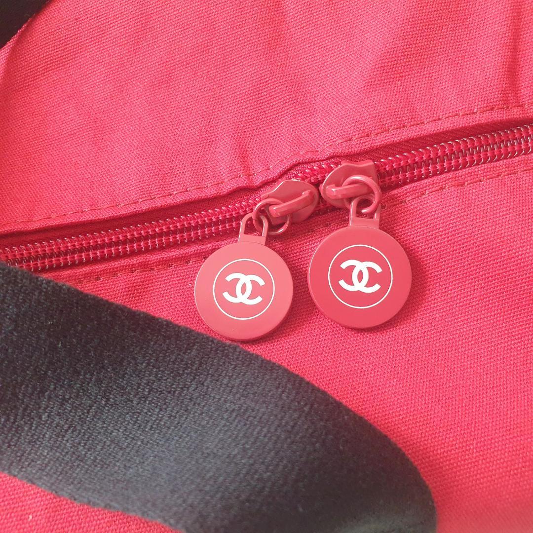CHANEL シャネル VIPノベルティ ボストンバッグ レッド