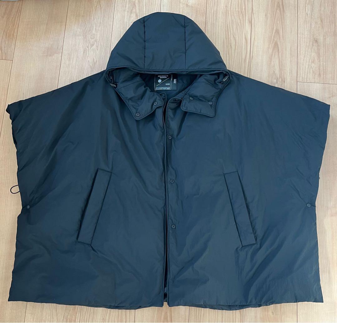 ナノユニバース　西川ダウン　2WAY ケープダウンポンチョダウン