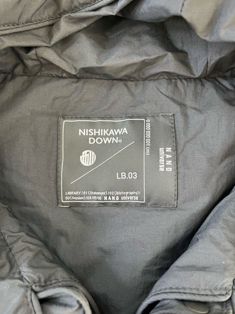 ナノユニバース　西川ダウン　2WAY ケープダウンポンチョダウン