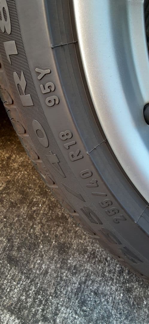  純正+ Pirelli P7 255/40R18 1本 リヤセット②