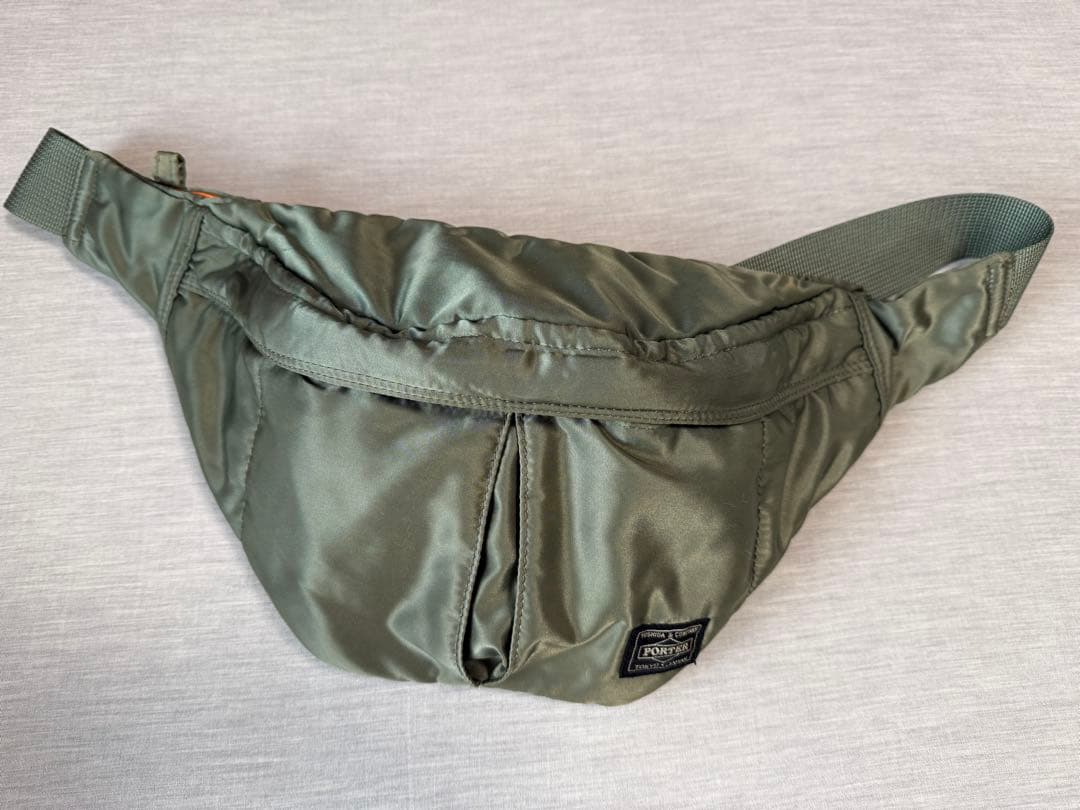 【廃盤品・美品】ポーター タンカーウエストバッグ セージグリーン ボディバッグ