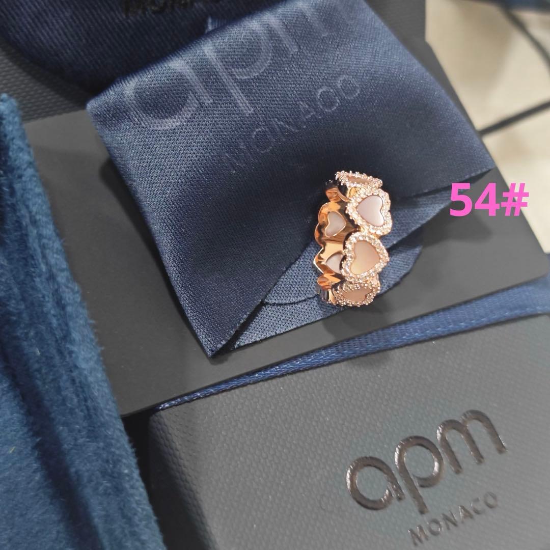 【 apm Monaco】ローズゴールド ハート型リング.（指輪 .54）