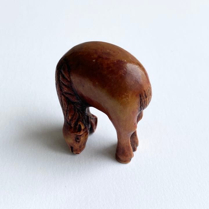 【専用です】伊勢根付・『馬』朝熊黄楊・『正昭』在銘・提げ物