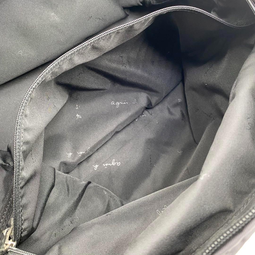 【未使用級】アニエスベー ボヤージュ ミニボストン 2way ナイロン ブラック