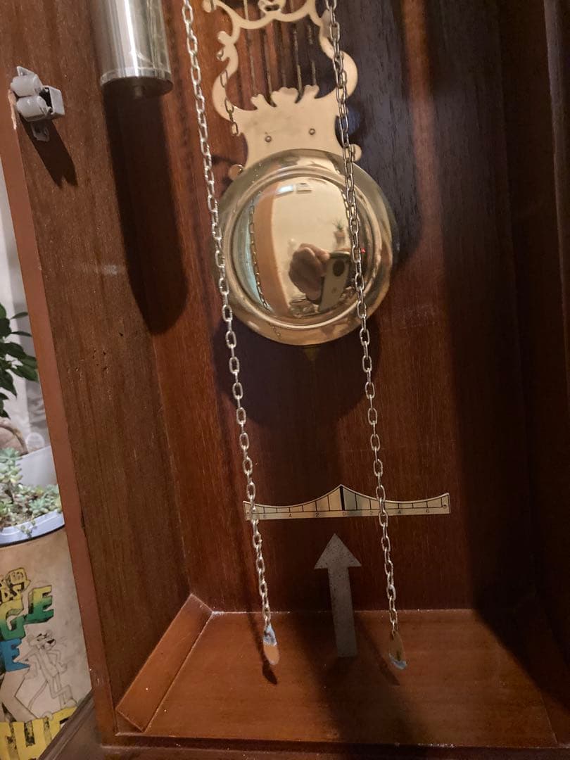 昭和レトロ　ホールクロックTempus Fugit アラーム 古時計 電池式