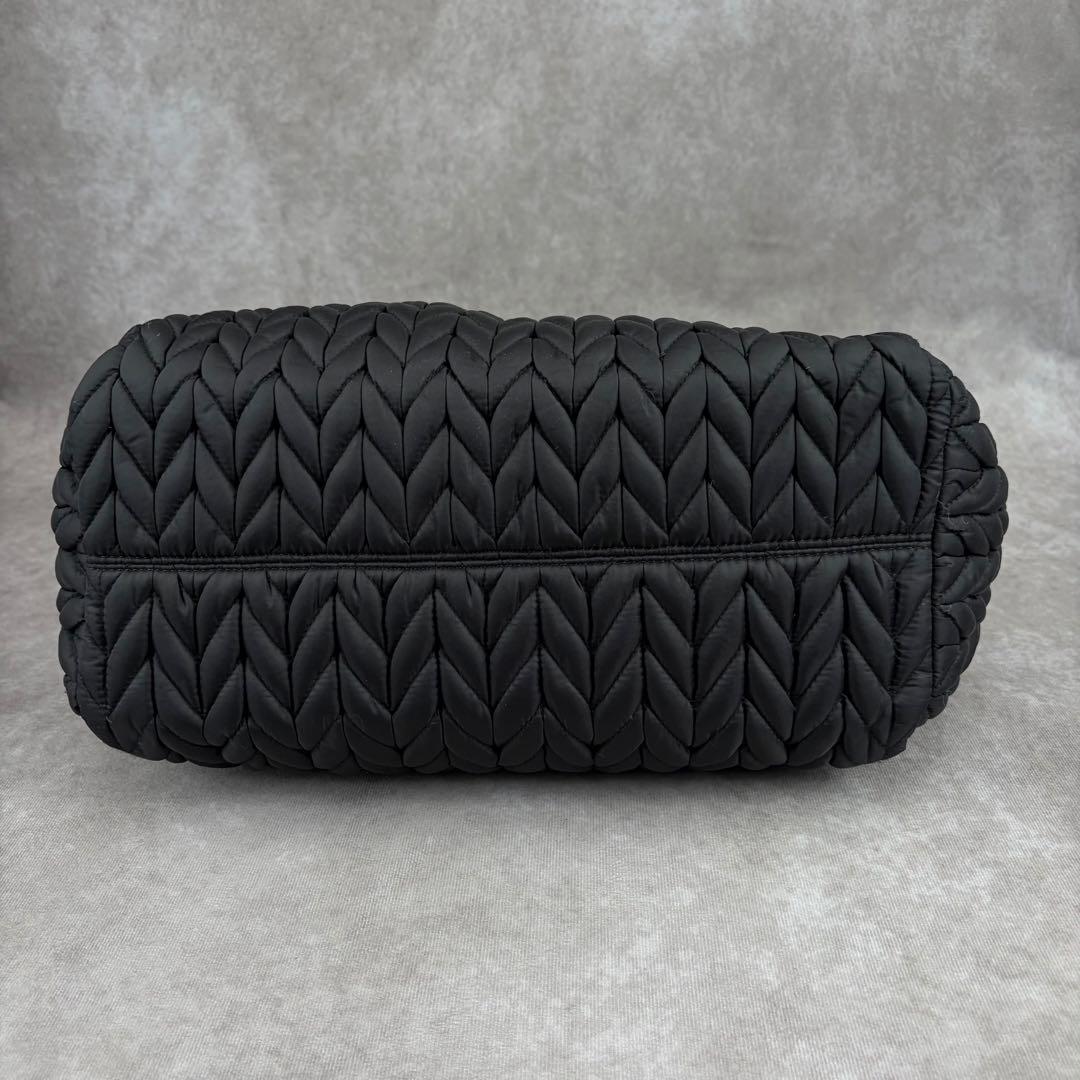 【良品✨】ハップ キルティング マザーズバッグ 2WAY ショルダー 黒