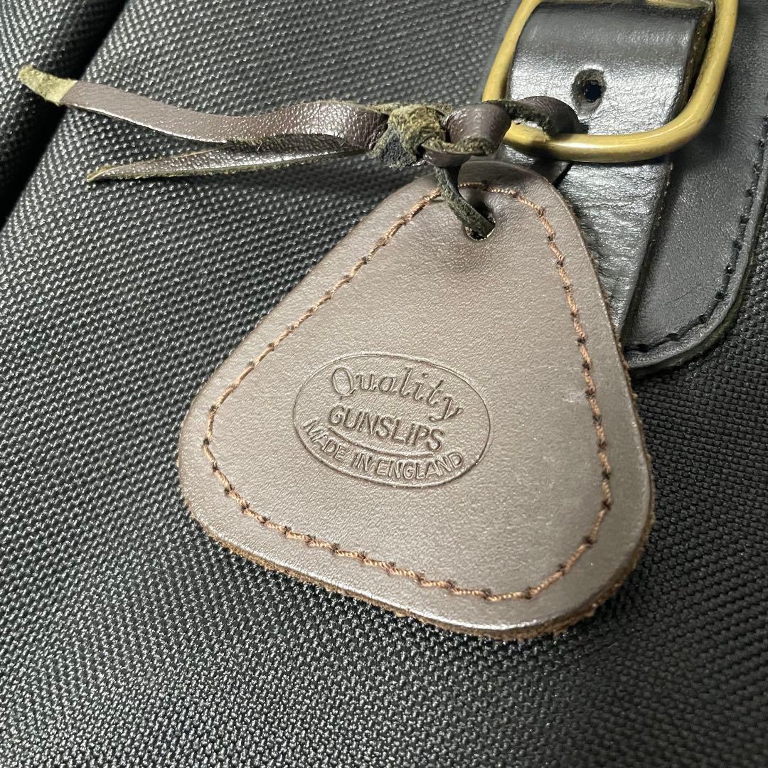 クオリティガンスリップス レザー PVC キャンバス ショルダーバッグ ブラック