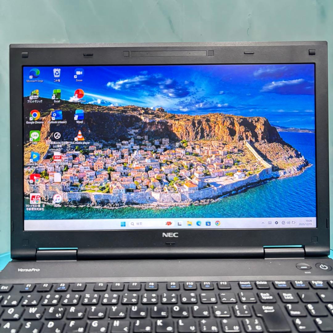 動作確認済◎美品★オフィス付★NEC★新品爆速SSD＆メモリ8GB★ノートPC★