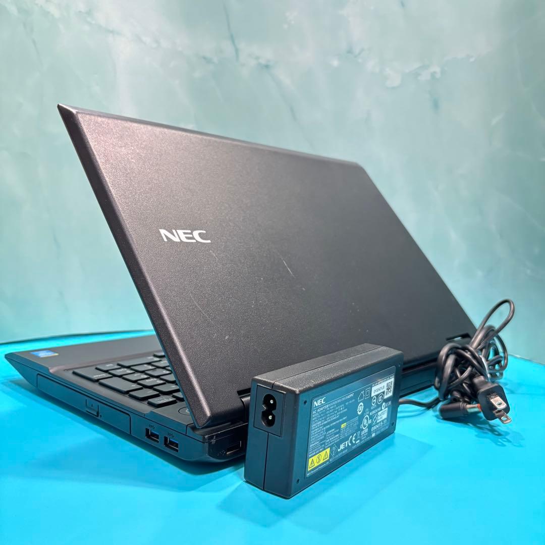 動作確認済◎美品★オフィス付★NEC★新品爆速SSD＆メモリ8GB★ノートPC★