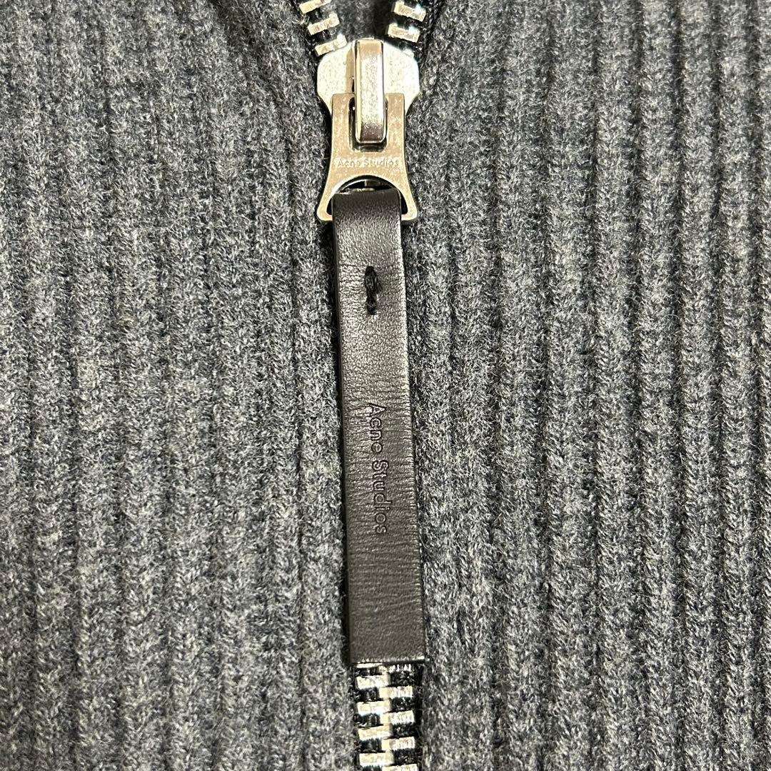 Acne Studios ダークグレー ハーフジップ　ニット