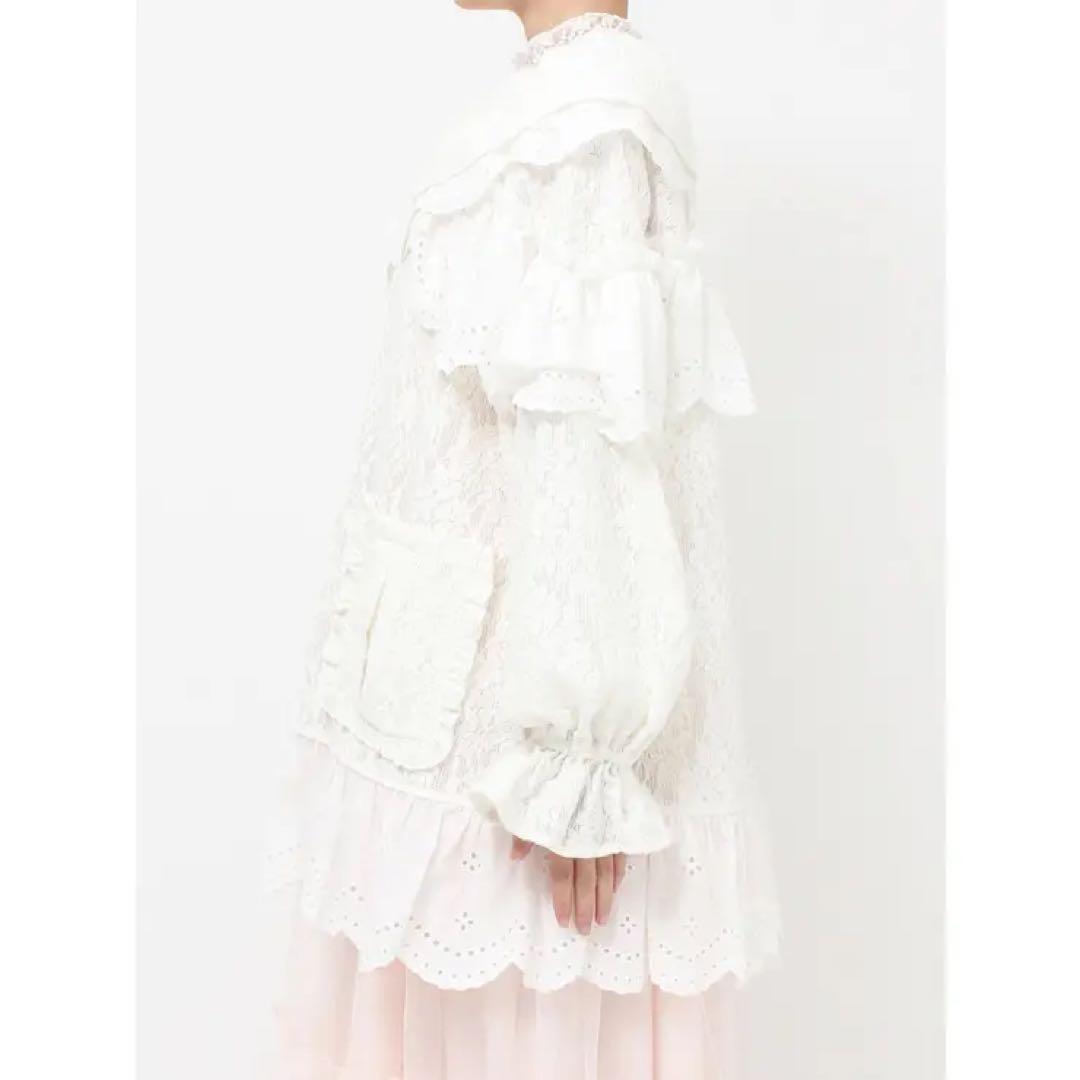 merry jennyメリージェニーフリルフリルレースジャケット オフホワイト