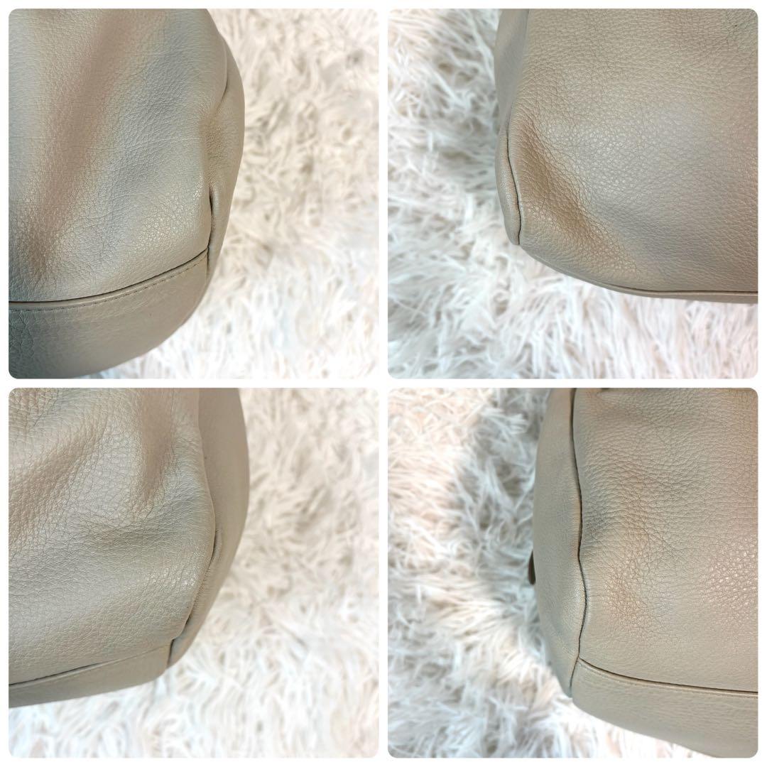 美品✨マックスマーラ ハンドバッグ 巾着 総柄 ロゴプレート ゴールド金具 本革