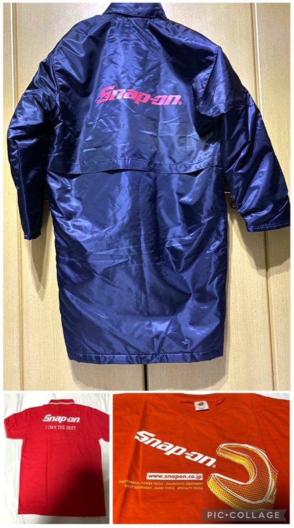 Snap-on ベンチコートFreesiz おまけポロシャツ&Tシャツ　3セット