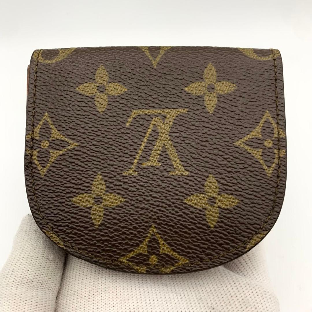 鑑定済み ルイヴィトン ポルトモネ グゼ ケース 財布 コンパクト 茶
