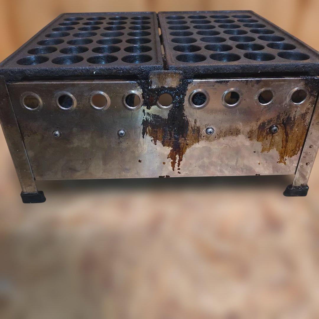 IKK伊東金属 28穴×2 鉄鋳物 たこ焼き器　LPガス