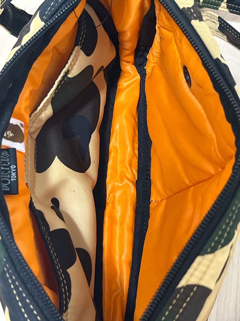 【極美品】アベイシングエイプ×ポーター ウエストバッグ カモフラ タンカー