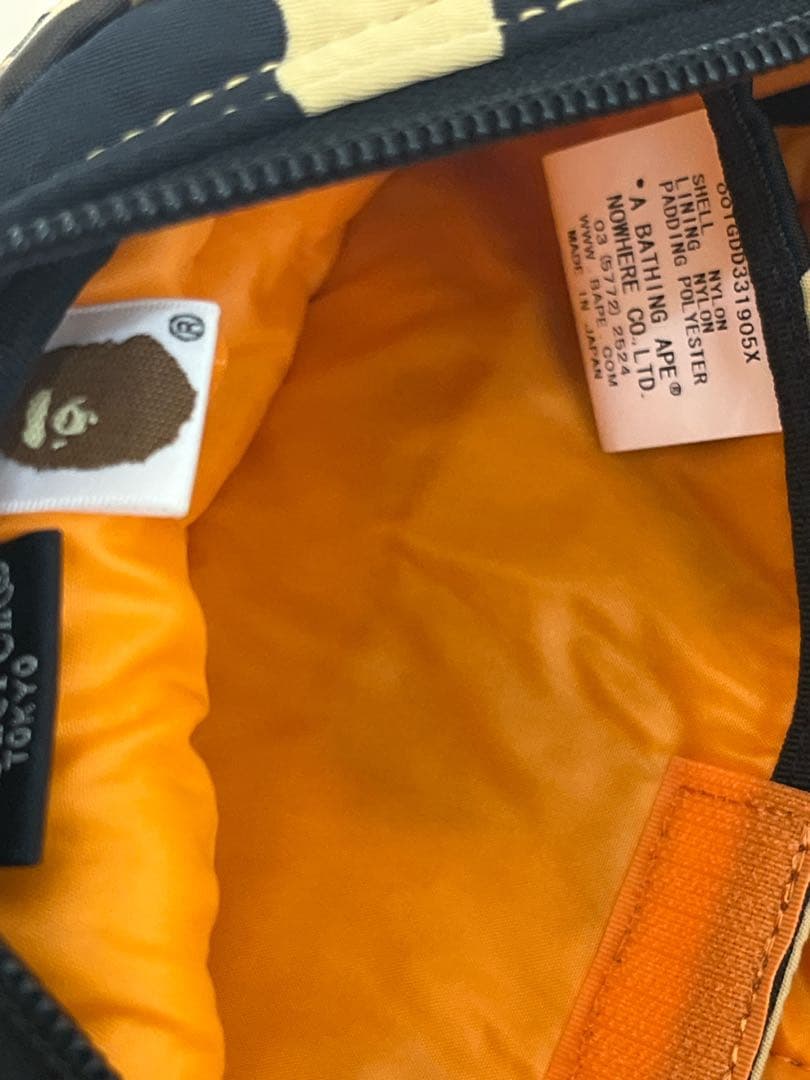 【極美品】アベイシングエイプ×ポーター ウエストバッグ カモフラ タンカー