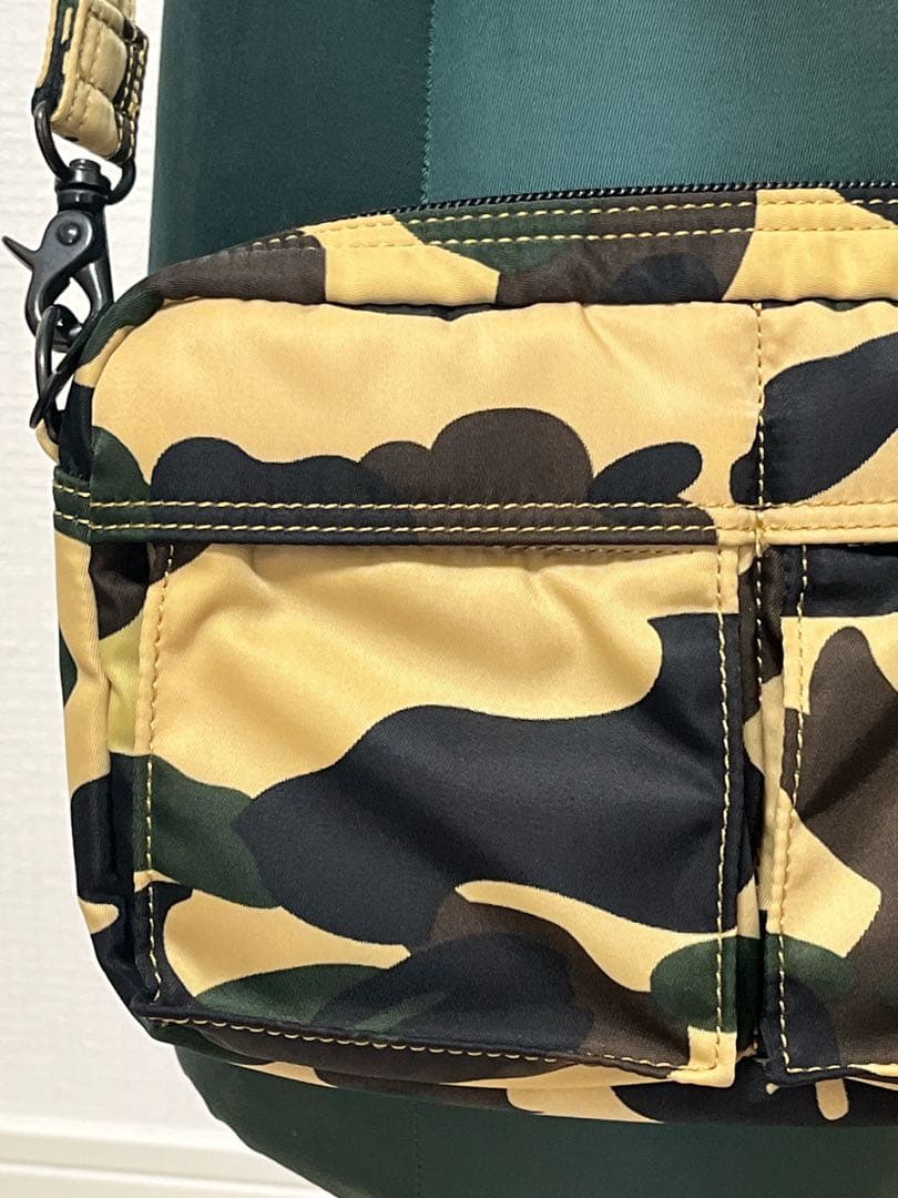 【極美品】アベイシングエイプ×ポーター ウエストバッグ カモフラ タンカー