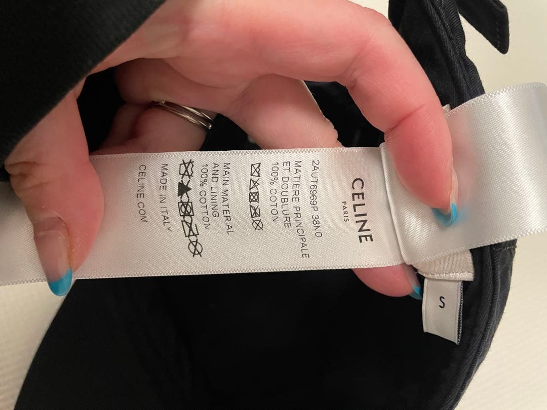 CELINE キャップ　ブラック　S