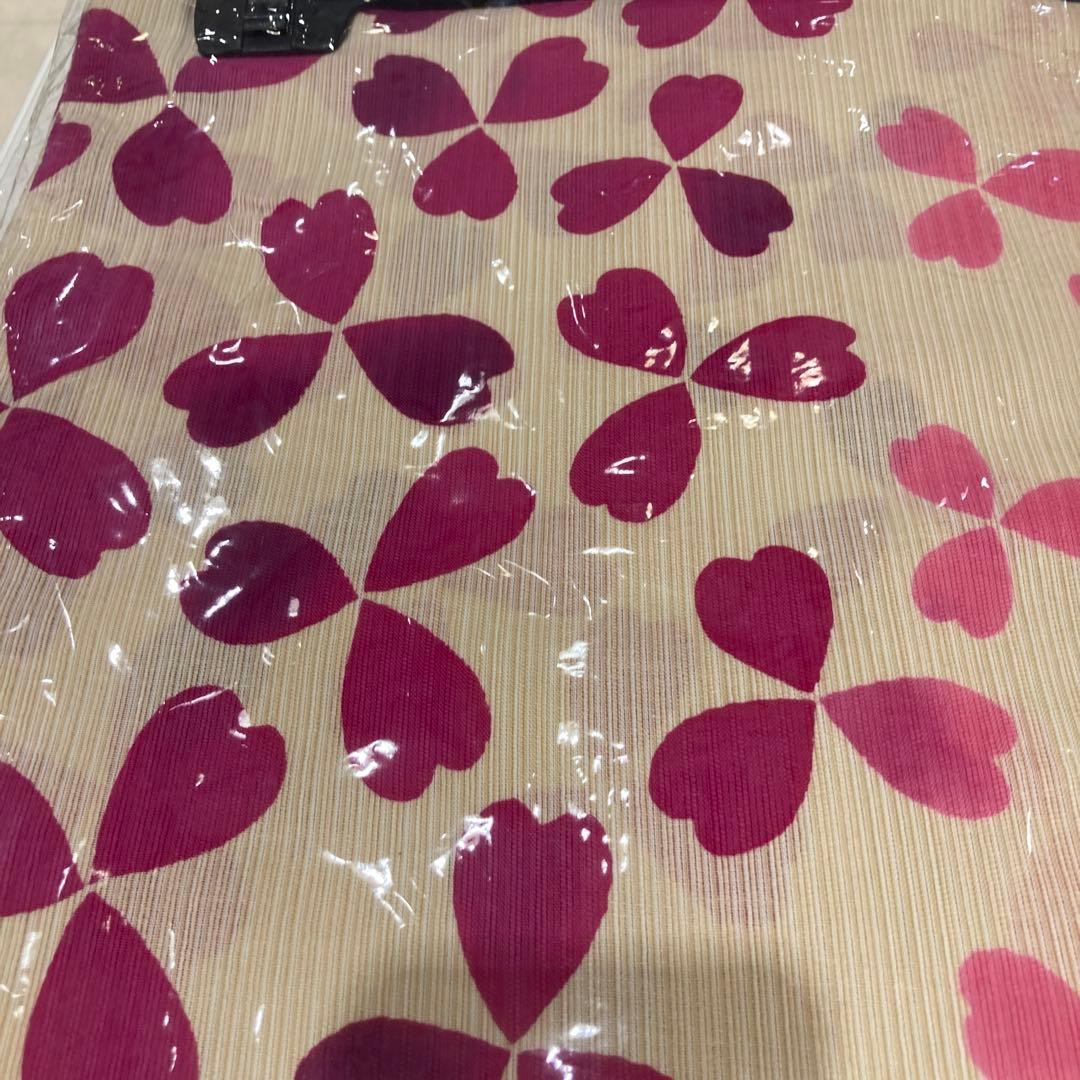 新品　未使用　浜松 ハート型花柄 浴衣　寸法写真表示