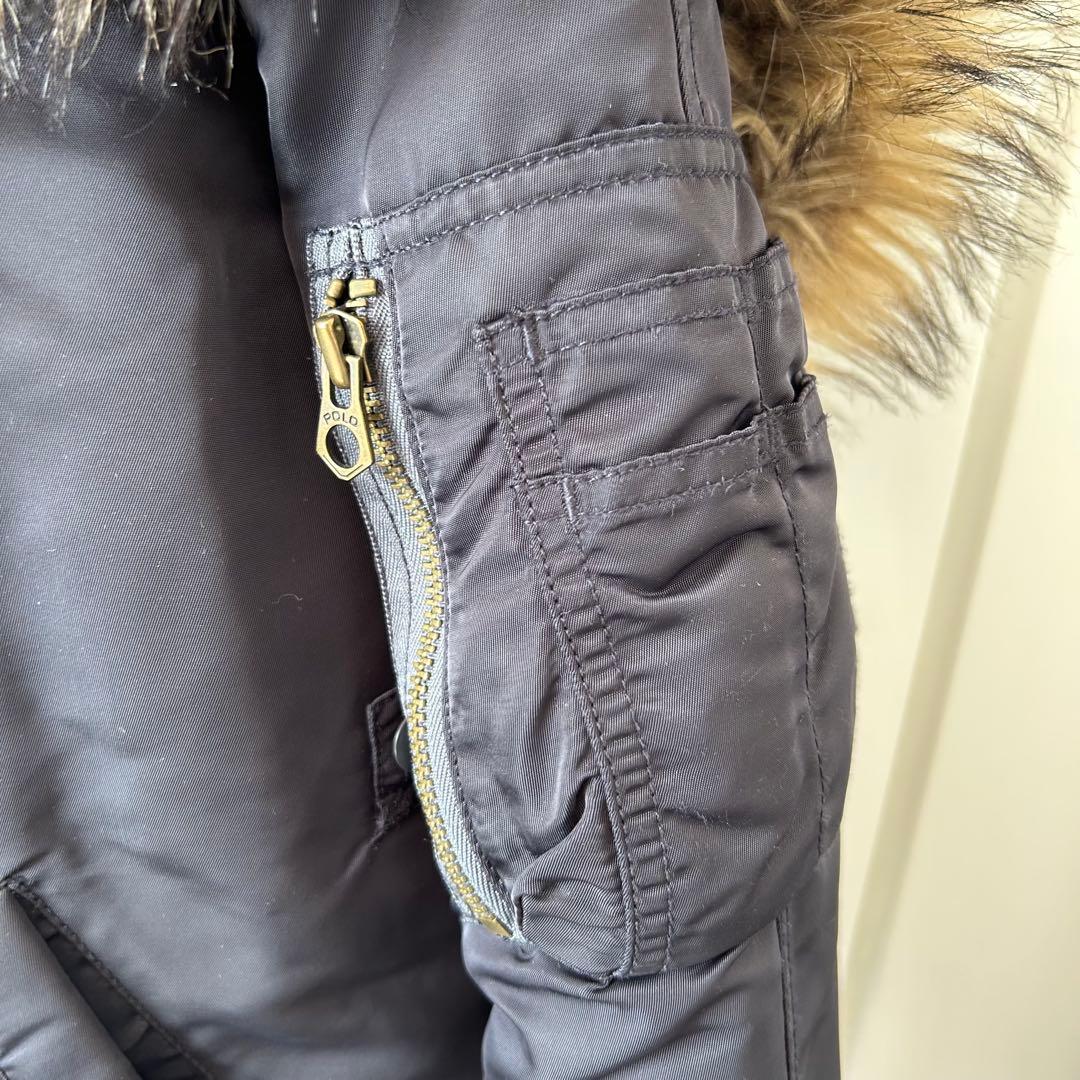 美品 POLO RALPH LAUREN【M】N-2B ダウンジャケット 紺