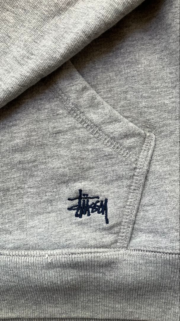 90s old stussy 紺タグ ジップパーカー 刺繍ロゴ archive