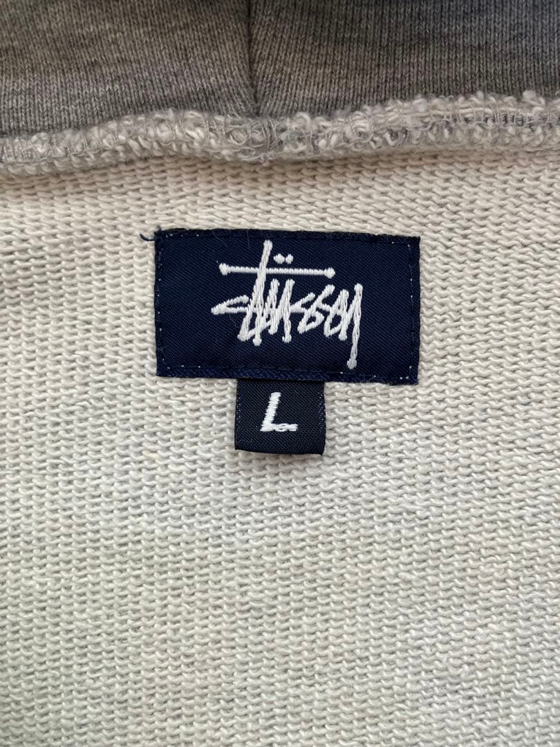 90s old stussy 紺タグ ジップパーカー 刺繍ロゴ archive