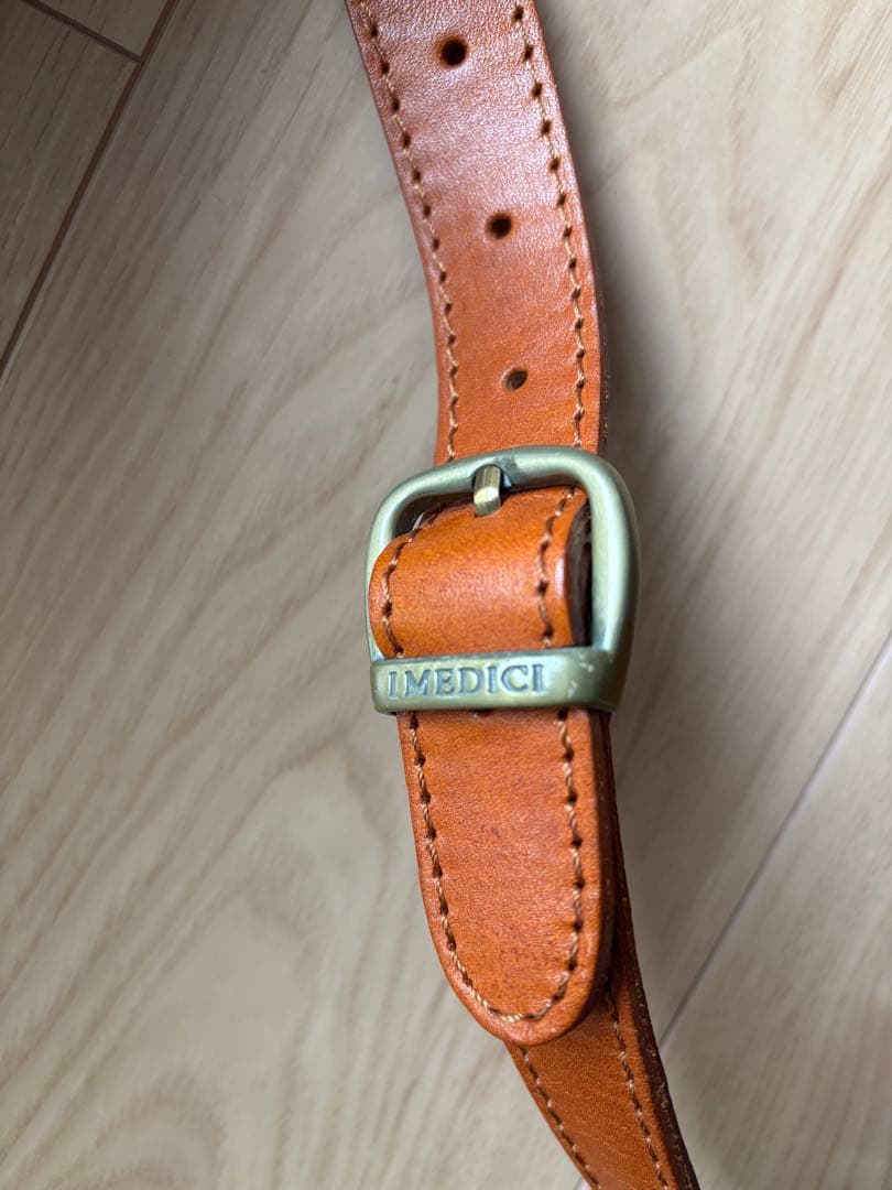 I MEDICI ラージファニーウエストバッグ　イタリア製レザー ボディバッグ