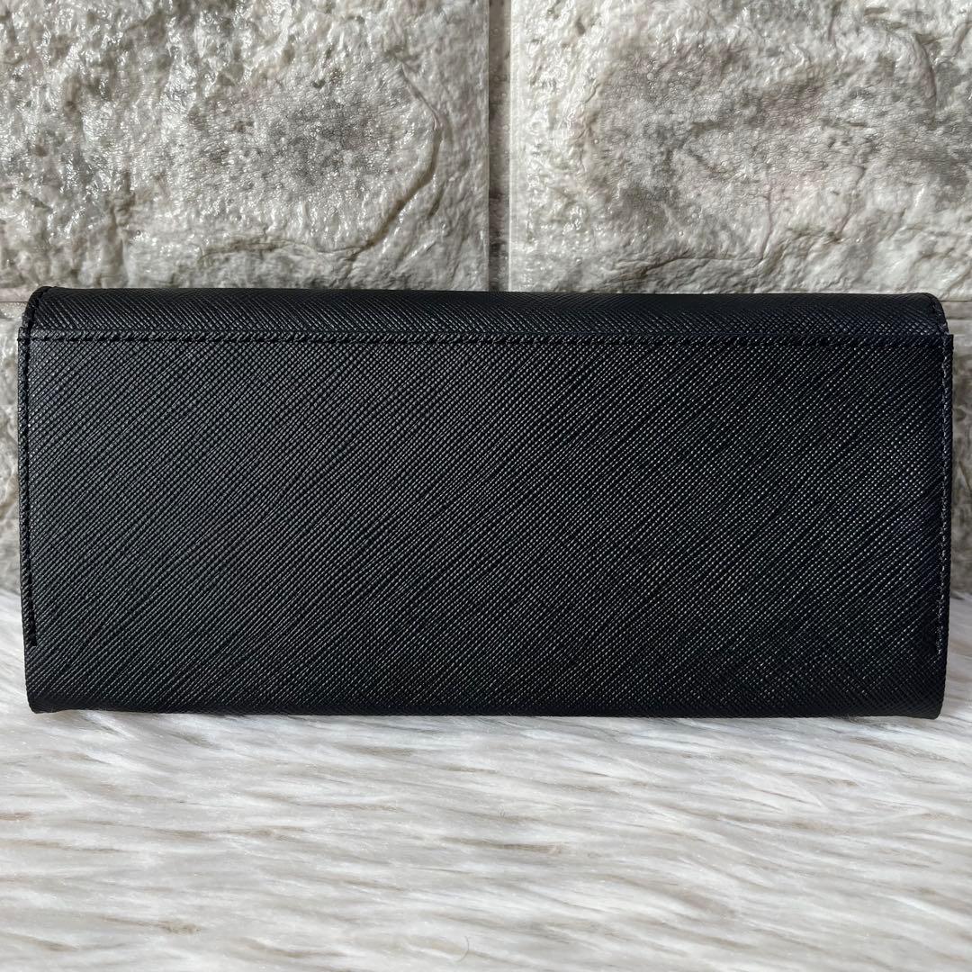 【新品未使用】アニエスベー　agnes b.プレートロゴ　レザー　かぶせ長財布