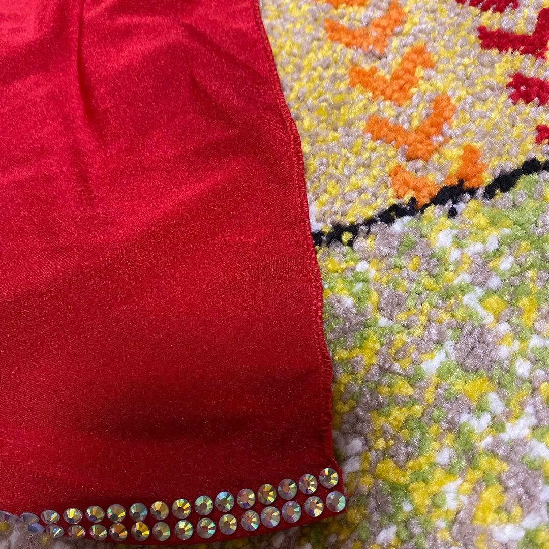 中古　赤　ビジュー装飾ベリーダンスセット