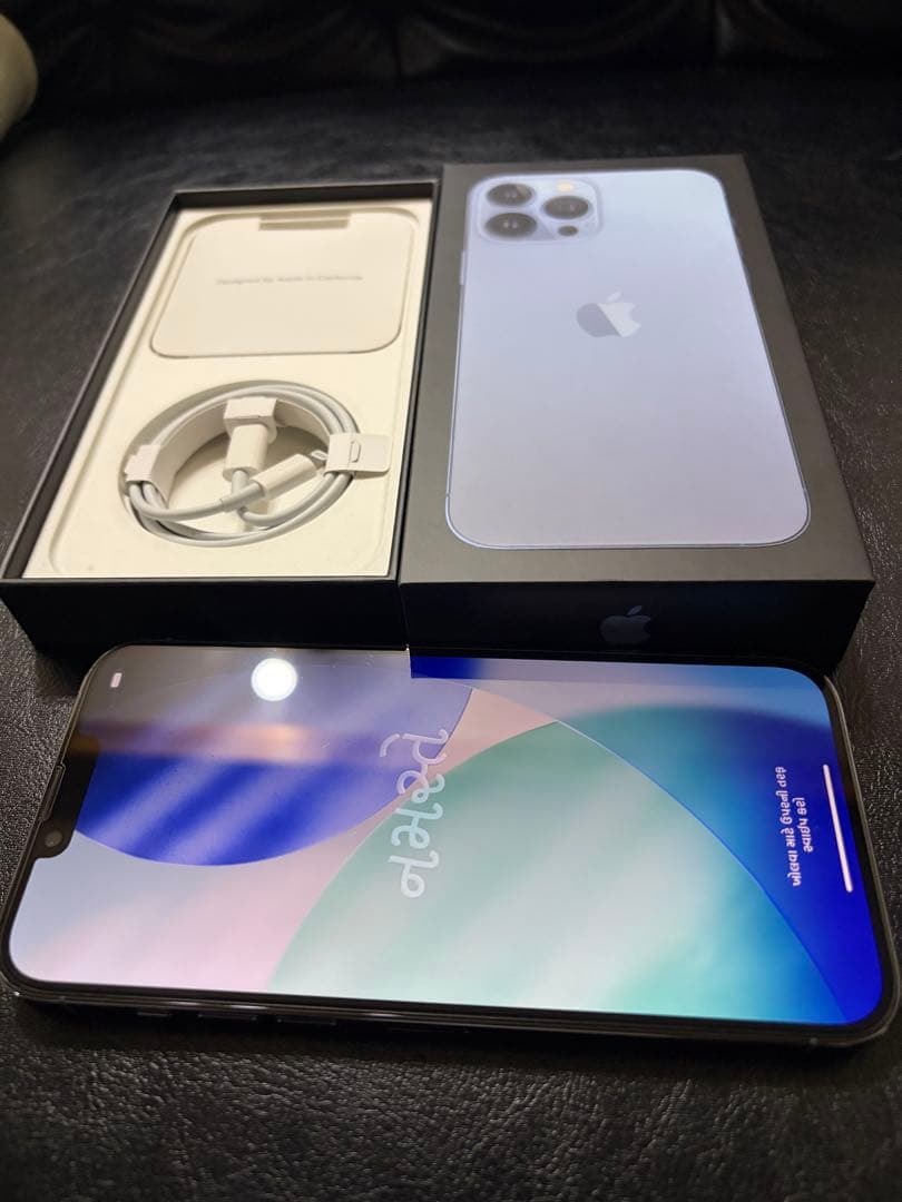 美品 iPhone13proMAX 256GB シエラブルー　箱付き