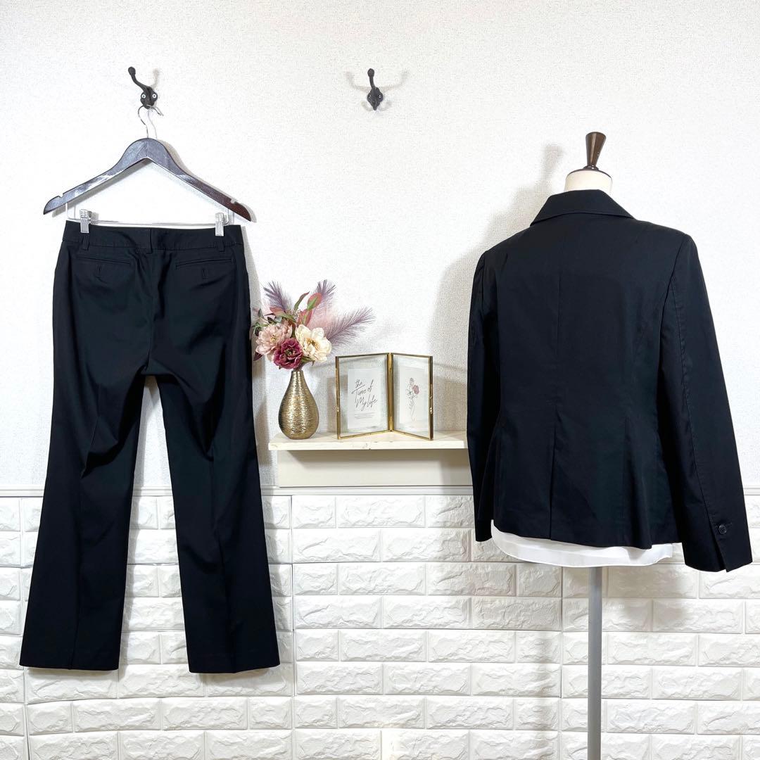 23区　パンツスーツ　セットアップ　大きいサイズ46　エレガンス　高級　ブラック