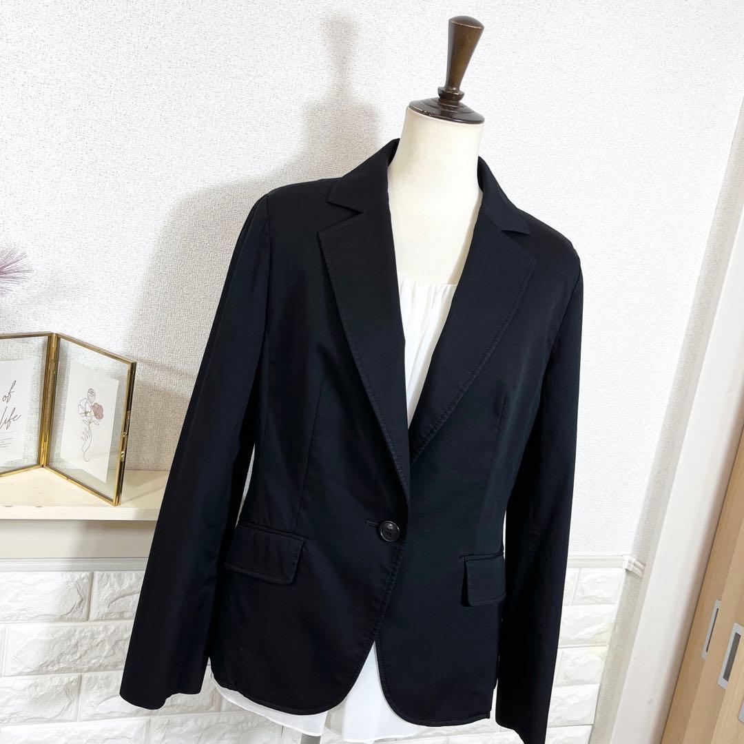 23区　パンツスーツ　セットアップ　大きいサイズ46　エレガンス　高級　ブラック