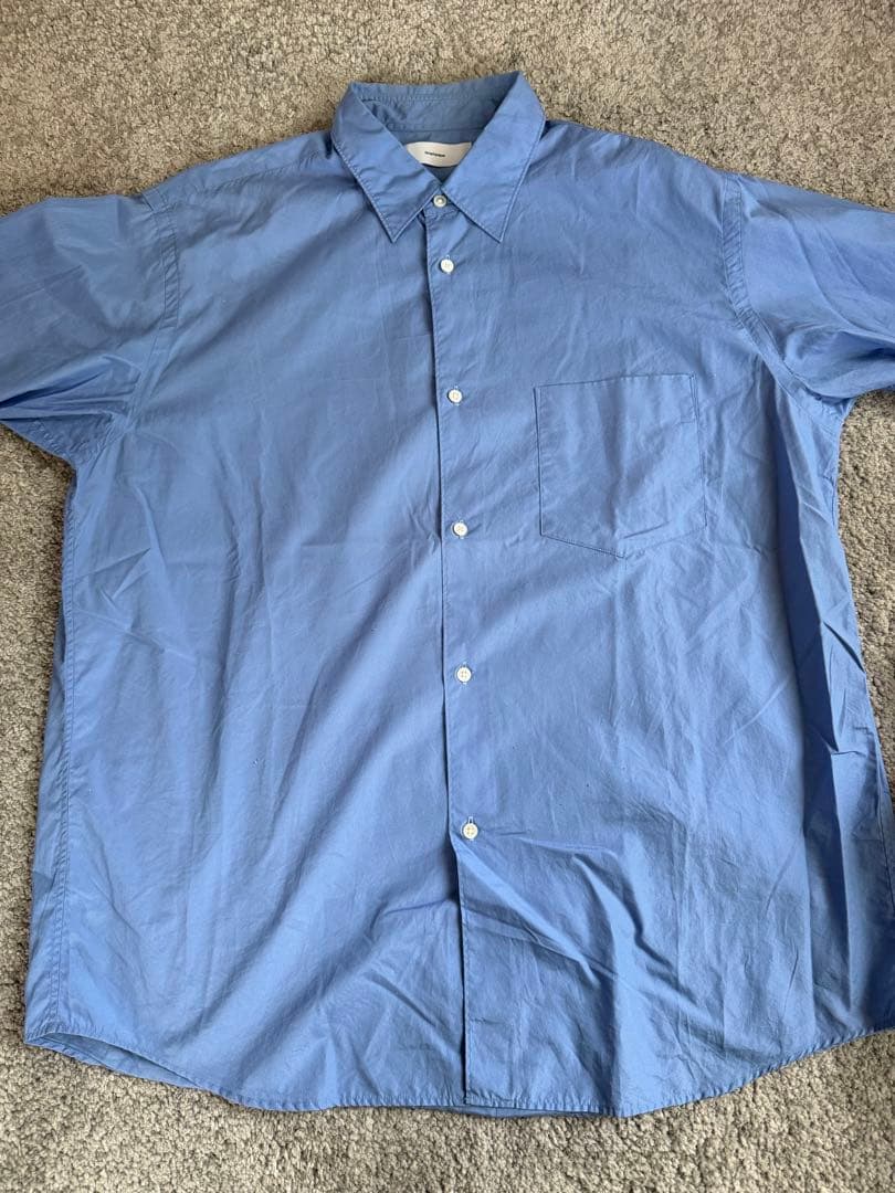 グラフペーパー【即完売色ブルー】　BROAD L/S レギュラーカラーシャツ