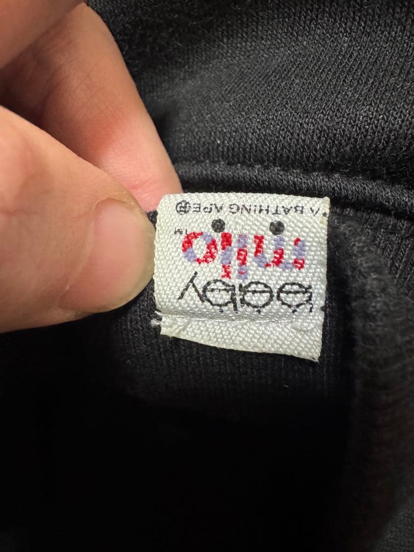 A BATHING APE パーカー マイロ BABY MILO 長袖 黒