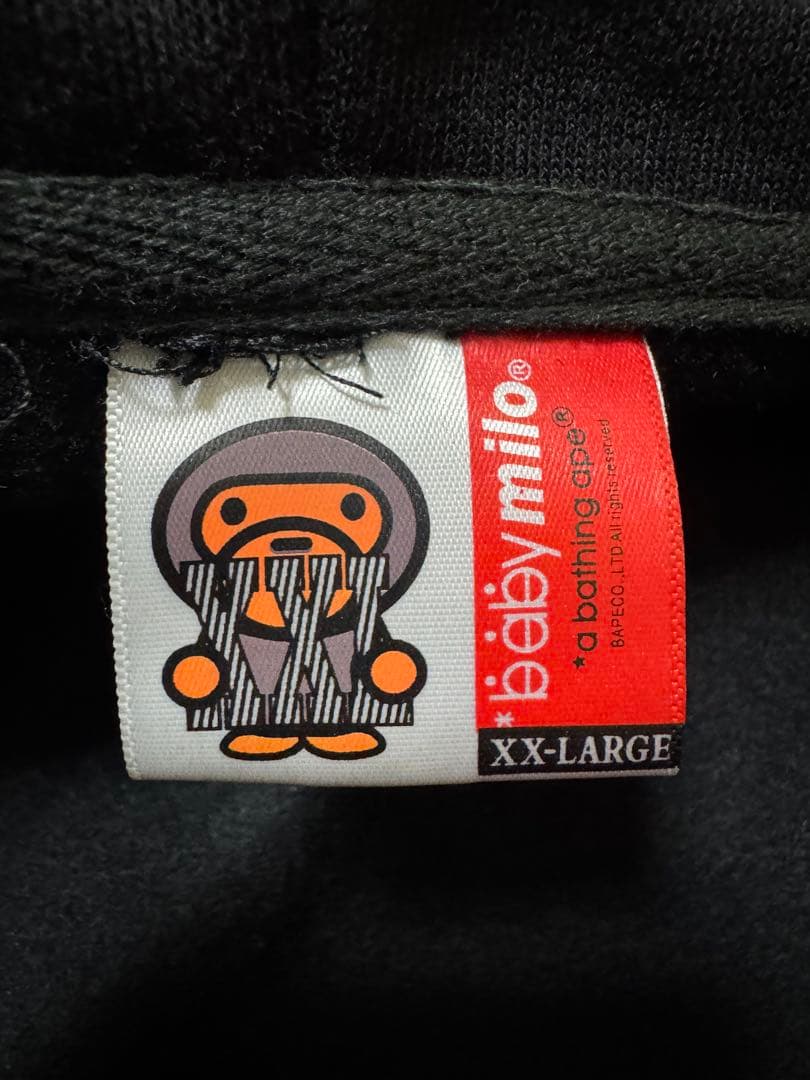 A BATHING APE パーカー マイロ BABY MILO 長袖 黒
