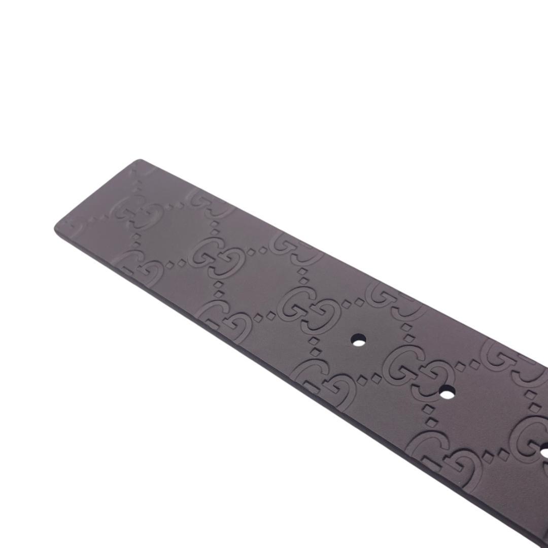 美品★gucci グッチ　ベルト　87-97cm　バックルカラー：シルバー