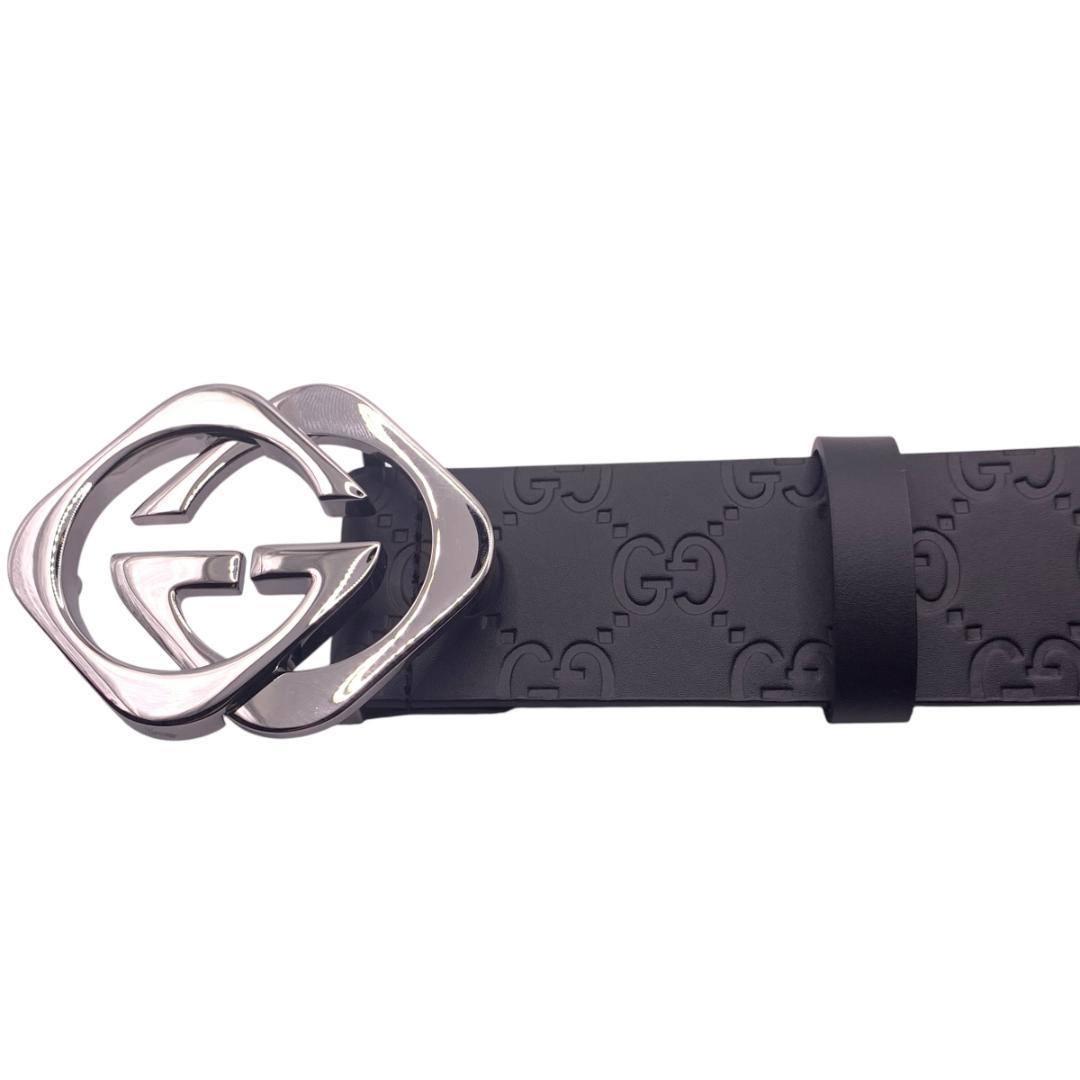 美品★gucci グッチ　ベルト　87-97cm　バックルカラー：シルバー