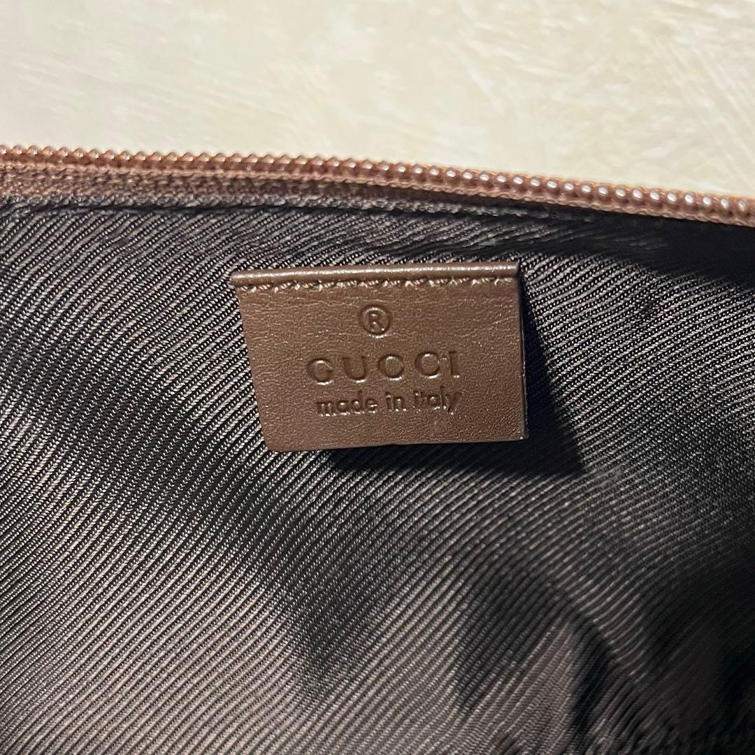 GUCCI グッチ　アクセサリーポーチ キャンバス地　GG ミニハンドバッグ